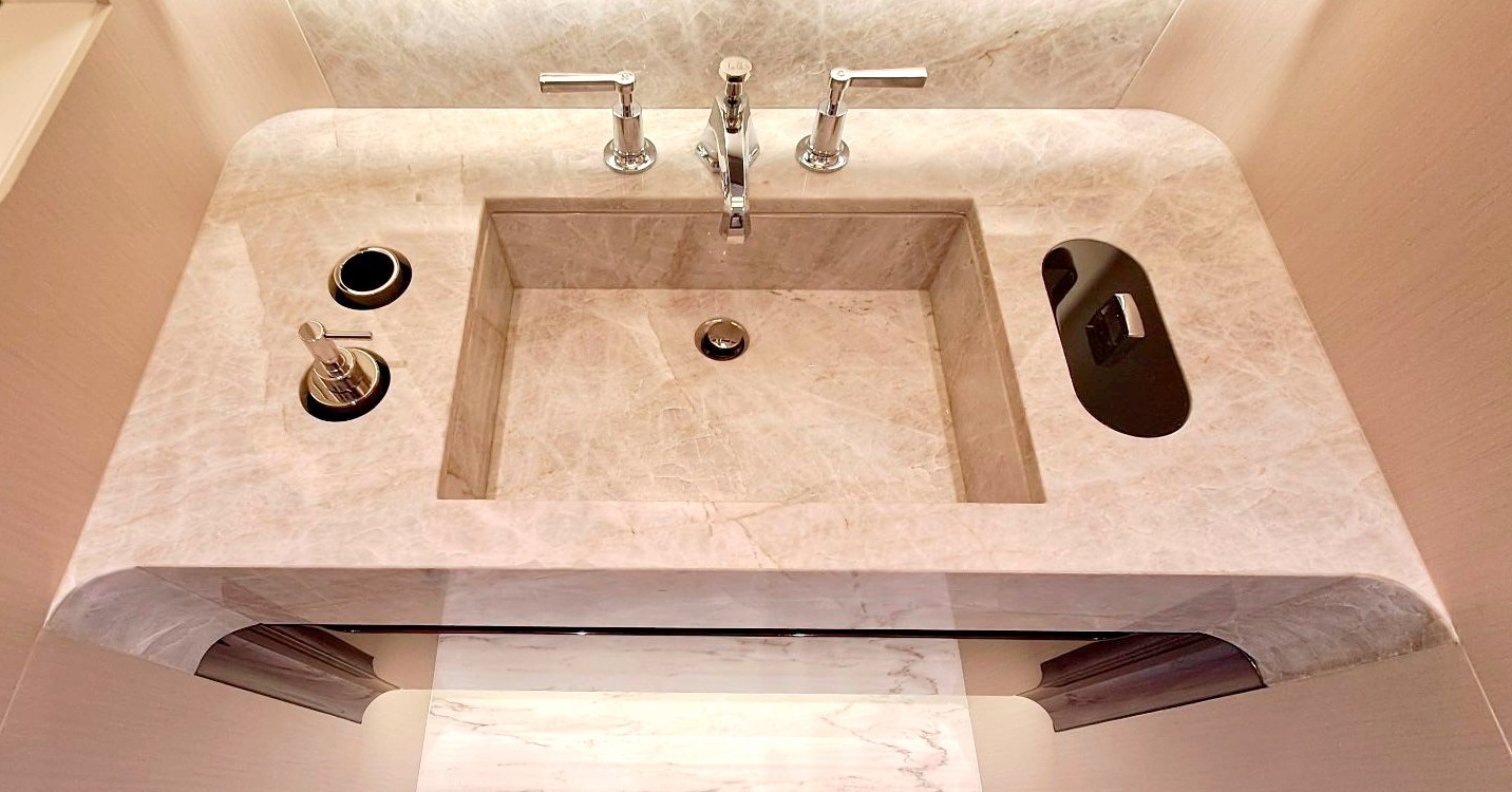 Lavabo in Quarzite Taj Mahal | Yacht Design Elegante 1