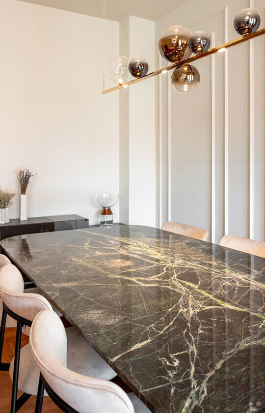 custom-made marble table