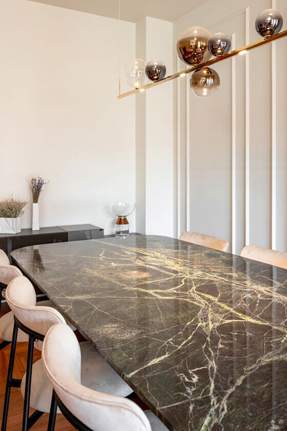 custom-made marble table