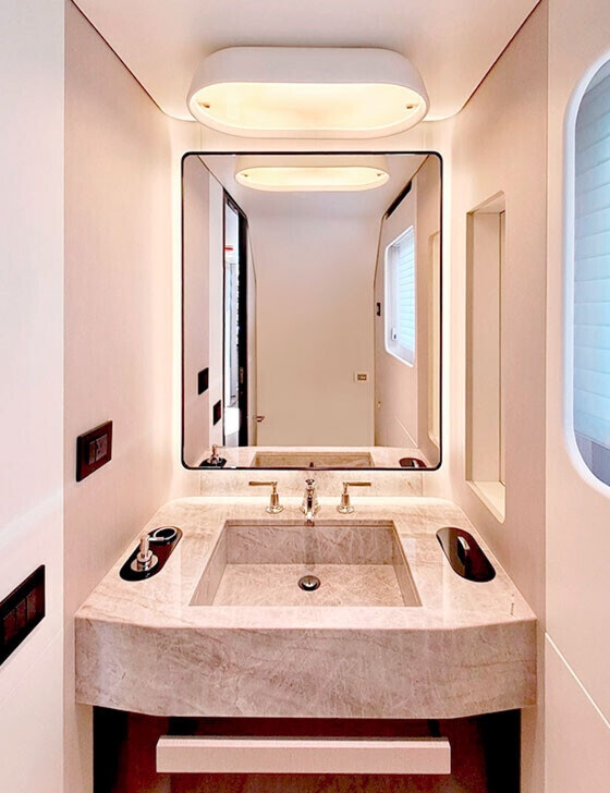 Lavabo in Quarzite Taj Mahal | Yacht Design Elegante